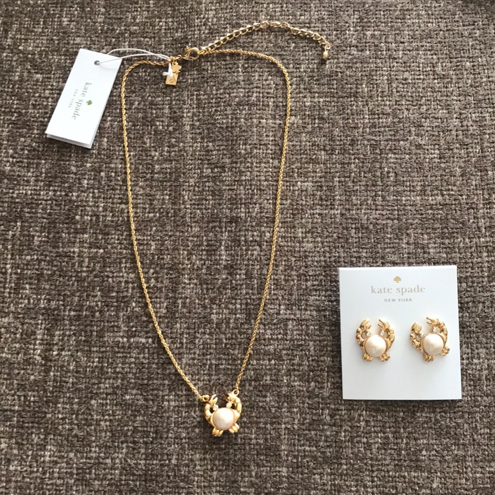 ♠️Kate Spade Crab Necklace and Earrings♠️
